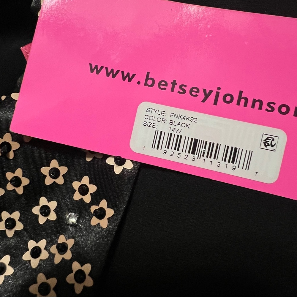 Betsey Johnson Cocktail Dress With Embellished Collar - Picture 6 of 14